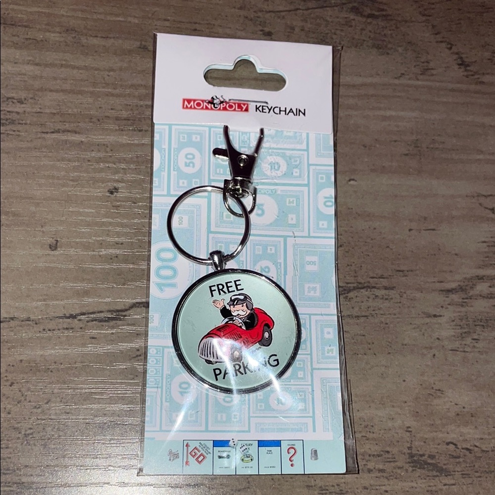 Monopoly Free Parking Keychain